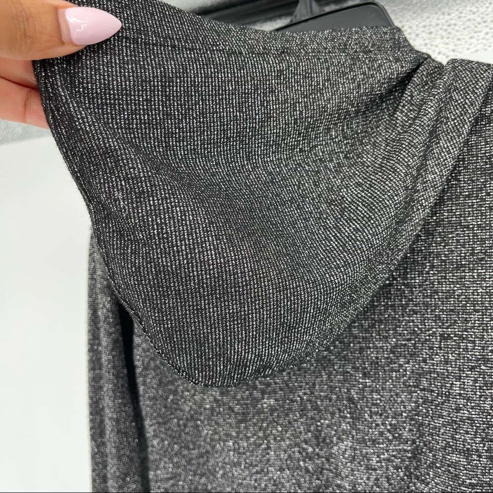 Art Class Girl’s Black Metallic Cropped Pullover Sweatshirt Hoodie Top Size 6/6X - Picture 10 of 14